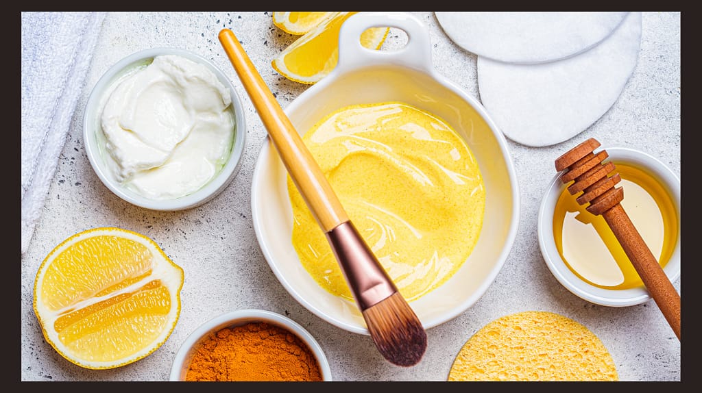 Homemade skincare ingredients for glowing skin